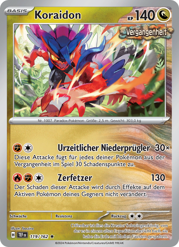 Koraidon 119 — Gewalten der Zeit (German Pokémon TCG card)