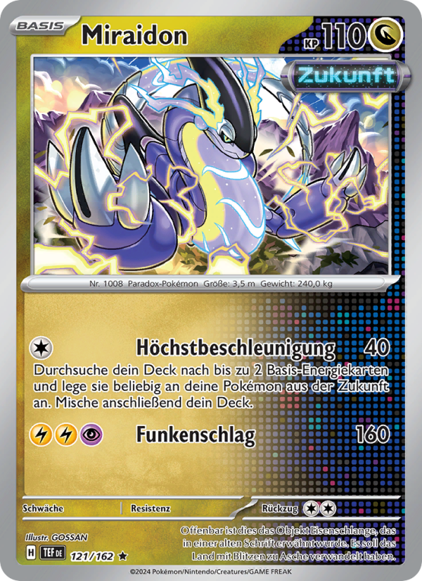 Miraidon 121 — Gewalten der Zeit (German Pokémon TCG card)