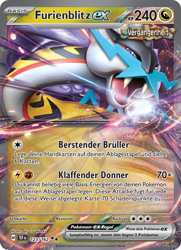 Furienblitz-ex 123 — Gewalten der Zeit (German Pokémon TCG card)
