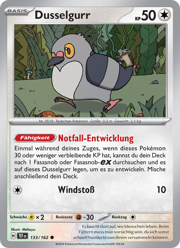 Dusselgurr 133 — Gewalten der Zeit (German Pokémon TCG card)