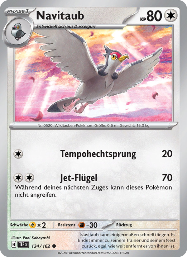 Navitaub 134 — Gewalten der Zeit (German Pokémon TCG card)