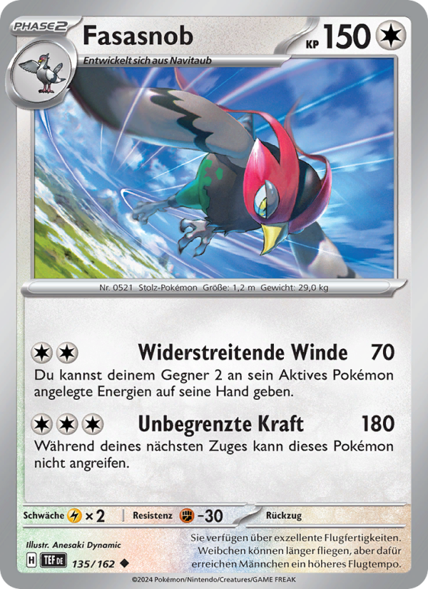 Fasasnob 135 — Gewalten der Zeit (German Pokémon TCG card)