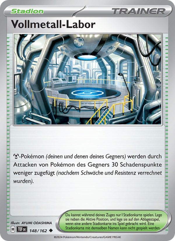 Vollmetall-Labor 148 — Gewalten der Zeit (German Pokémon TCG card)