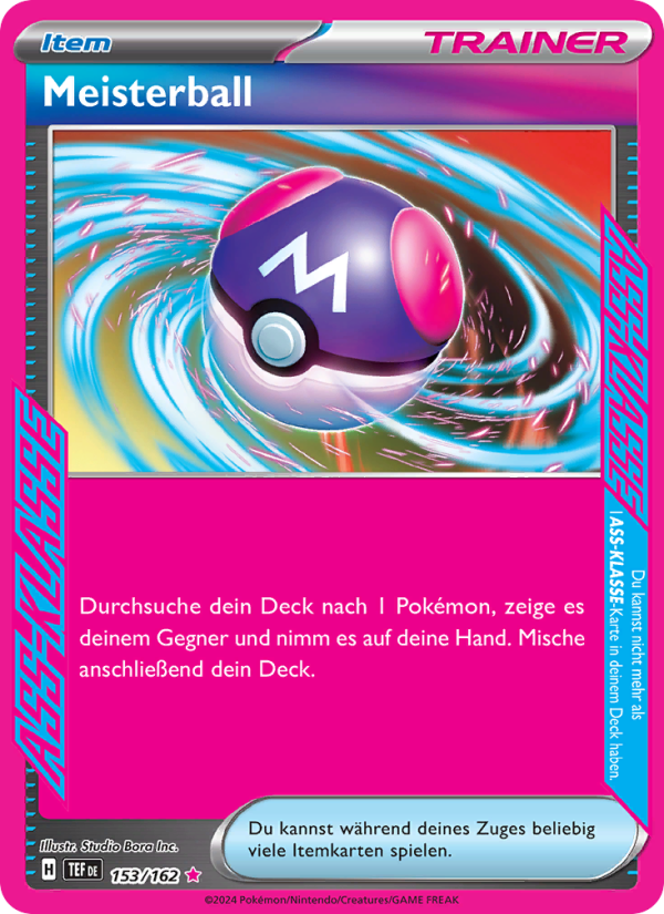 Meisterball 153 — Gewalten der Zeit (German Pokémon TCG card)