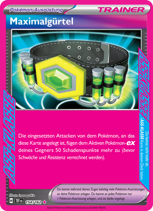 Maximalgürtel 154 — Gewalten der Zeit (German Pokémon TCG card)