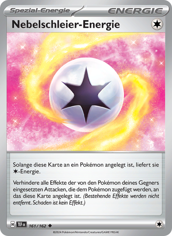 Nebelschleier-Energie 161 — Gewalten der Zeit (German Pokémon TCG card)