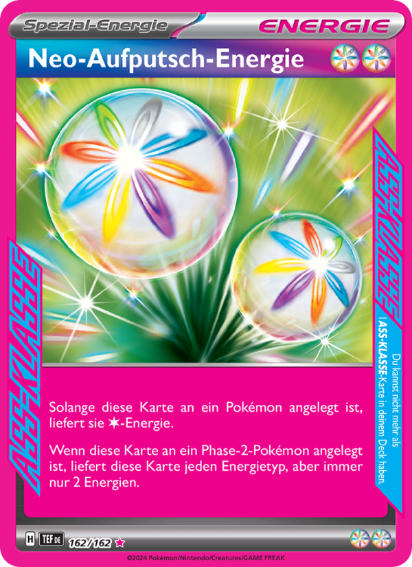 Neo-Aufputsch-Energie 162 — Gewalten der Zeit (German Pokémon TCG card)