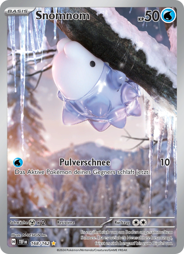 Snomnom 168 — Gewalten der Zeit (German Pokémon TCG card)