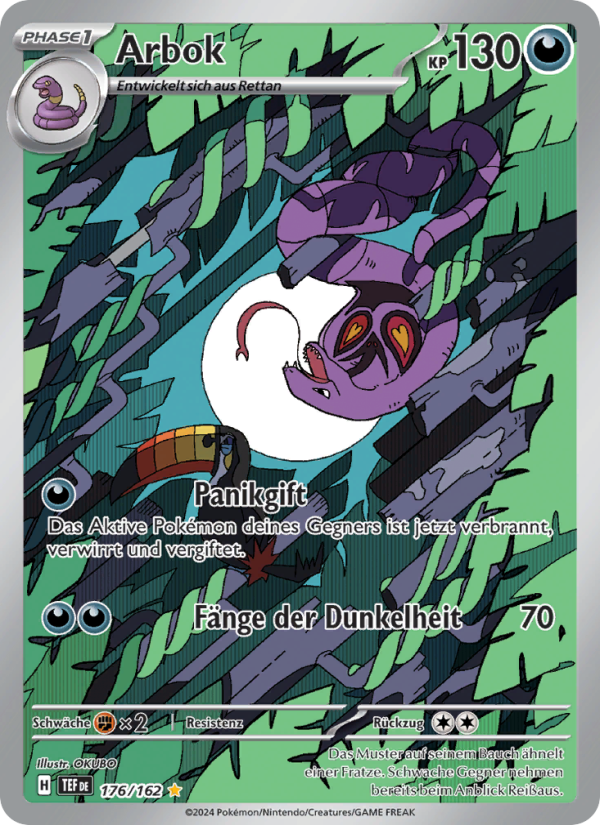 Arbok 176 — Gewalten der Zeit (German Pokémon TCG card)