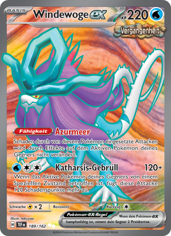 Windewoge-ex 189 — Gewalten der Zeit (German Pokémon TCG card)