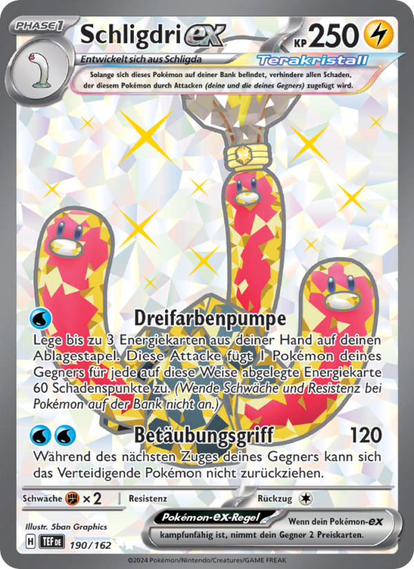Schligdri-ex 190 — Gewalten der Zeit (German Pokémon TCG card)