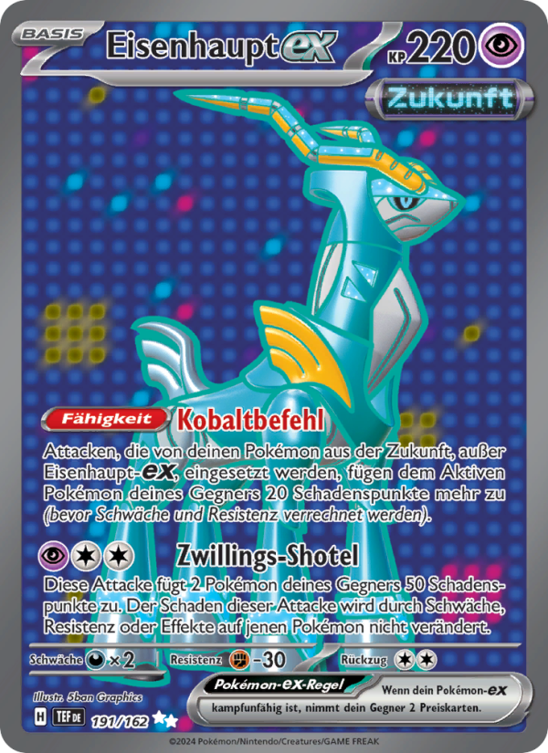 Eisenhaupt-ex 191 — Gewalten der Zeit (German Pokémon TCG card)