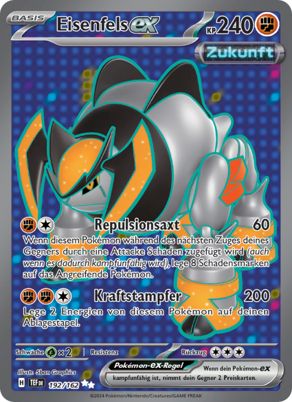 Eisenfels-ex 192 — Gewalten der Zeit (German Pokémon TCG card)