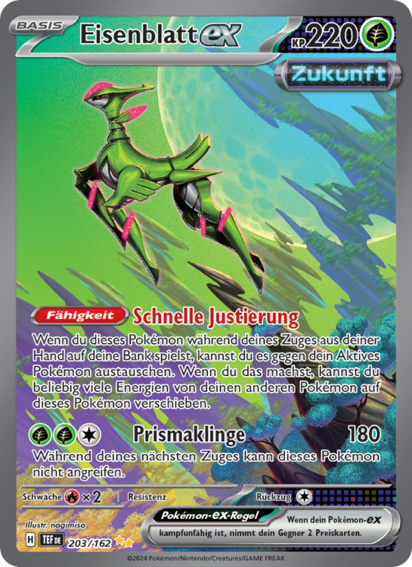 Eisenblatt-ex 203 — Gewalten der Zeit (German Pokémon TCG card)
