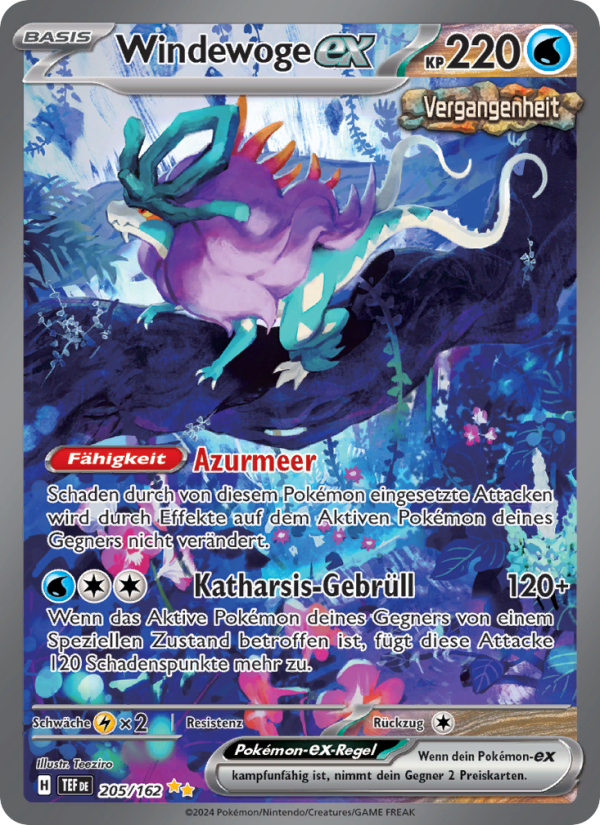 Windewoge-ex 205 — Gewalten der Zeit (German Pokémon TCG card)