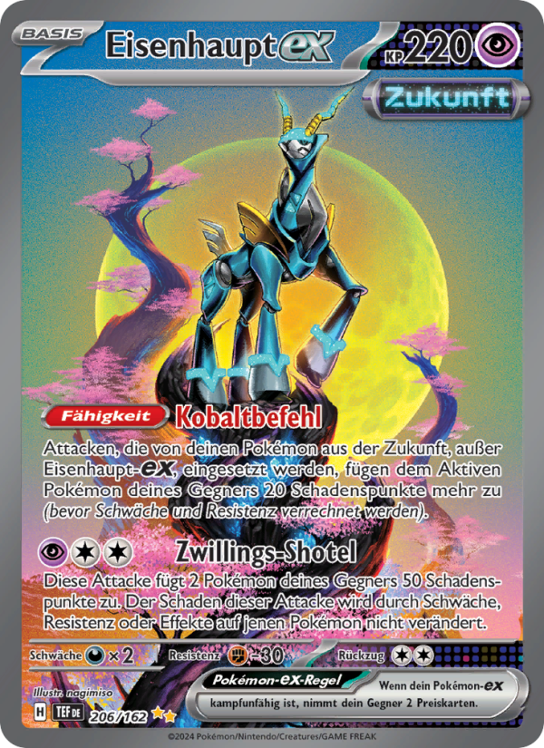 Eisenhaupt-ex 206 — Gewalten der Zeit (German Pokémon TCG card)