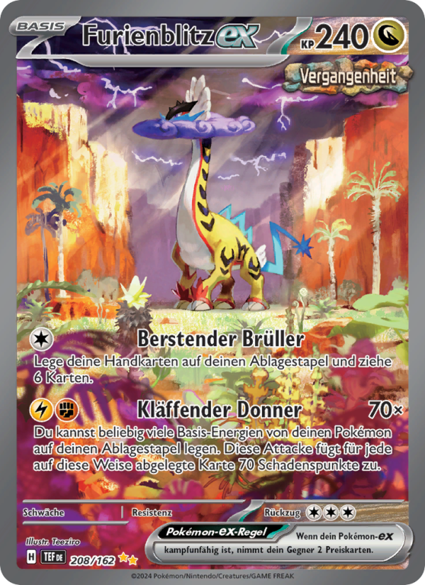 Furienblitz-ex 208 — Gewalten der Zeit (German Pokémon TCG card)
