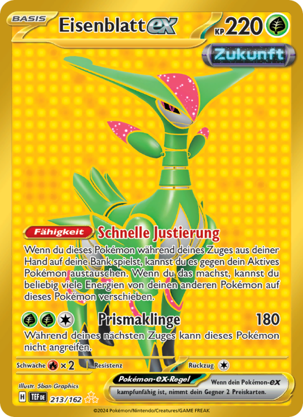 Eisenblatt-ex 213 — Gewalten der Zeit (German Pokémon TCG card)