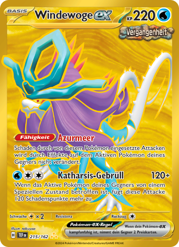 Windewoge-ex 215 — Gewalten der Zeit (German Pokémon TCG card)
