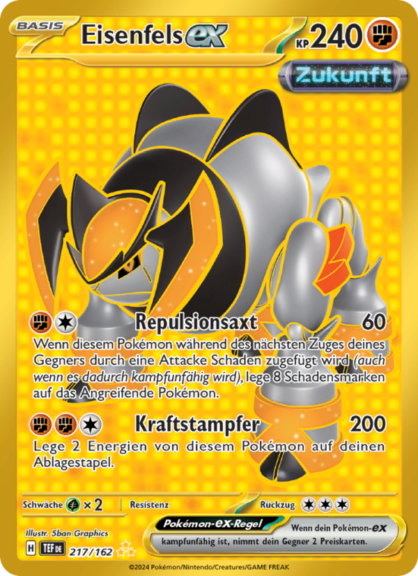 Eisenfels-ex 217 — Gewalten der Zeit (German Pokémon TCG card)
