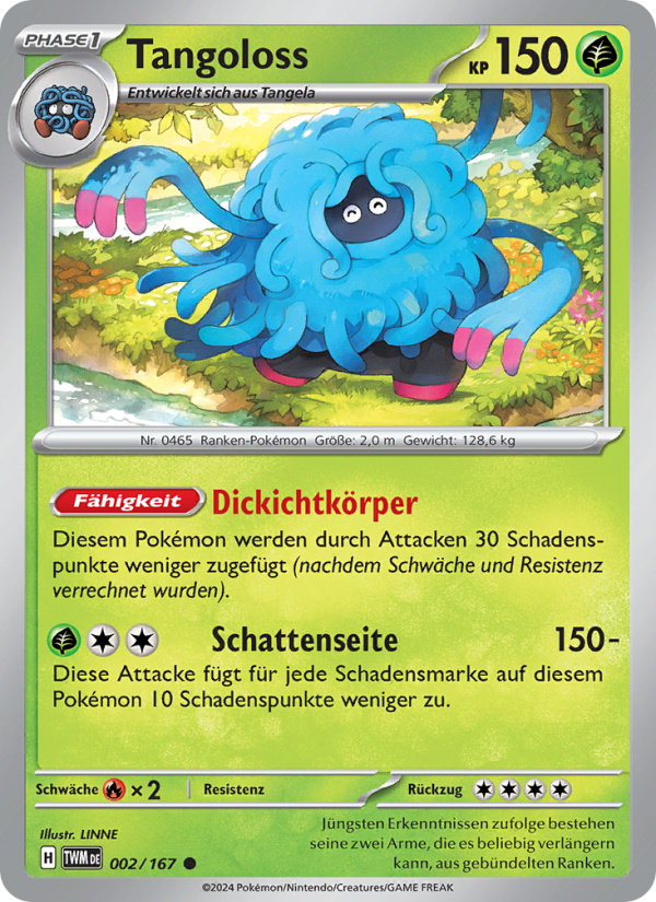 Tangoloss 002 — Maskerade im Zwielicht (German Pokémon TCG card)