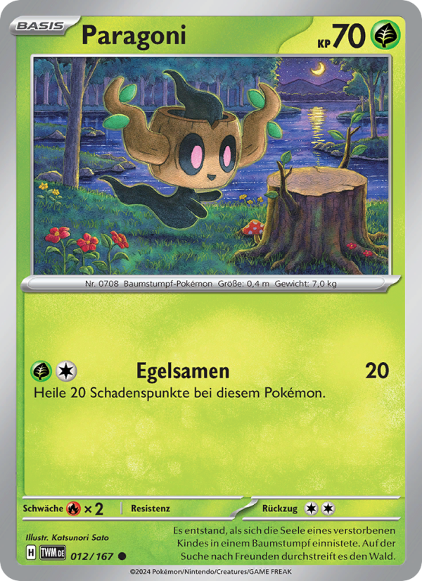 Paragoni 012 — Maskerade im Zwielicht (German Pokémon TCG card)