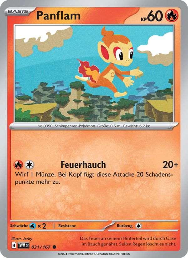 Panflam 031 — Maskerade im Zwielicht (German Pokémon TCG card)