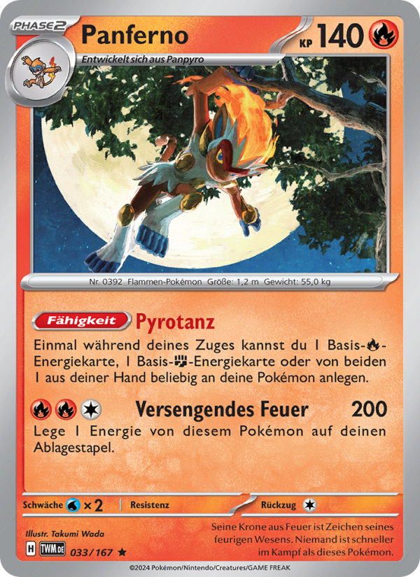 Panferno 033 — Maskerade im Zwielicht (German Pokémon TCG card)