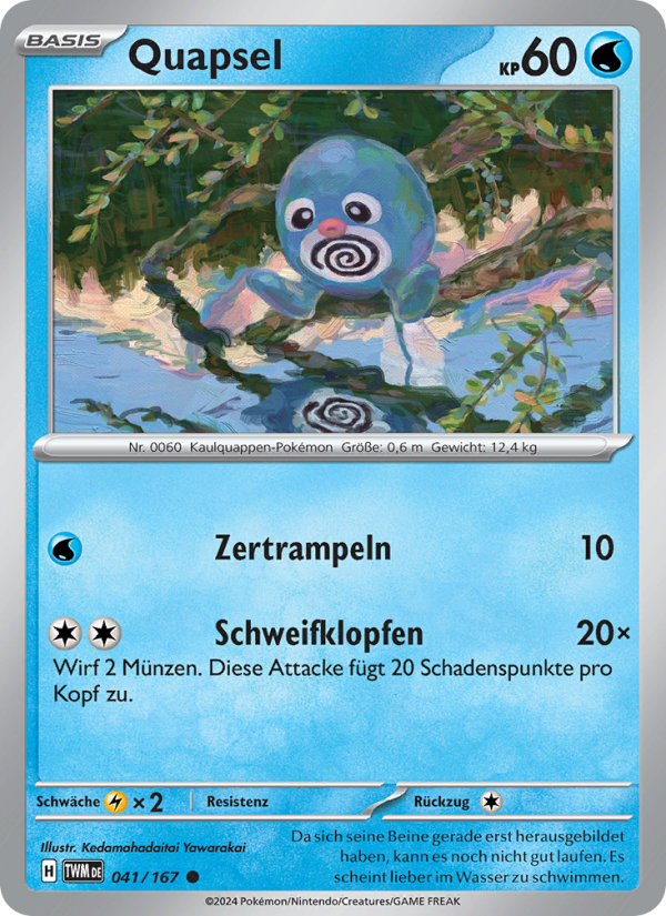 Quapsel 041 — Maskerade im Zwielicht (German Pokémon TCG card)