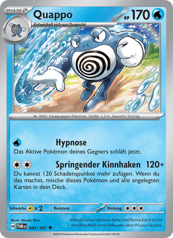 Quappo 043 — Maskerade im Zwielicht (German Pokémon TCG card)
