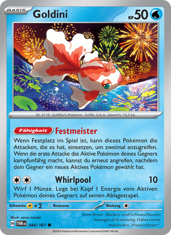 Goldini 044 — Maskerade im Zwielicht (German Pokémon TCG card)