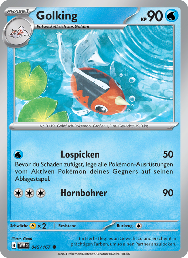 Golking 045 — Maskerade im Zwielicht (German Pokémon TCG card)