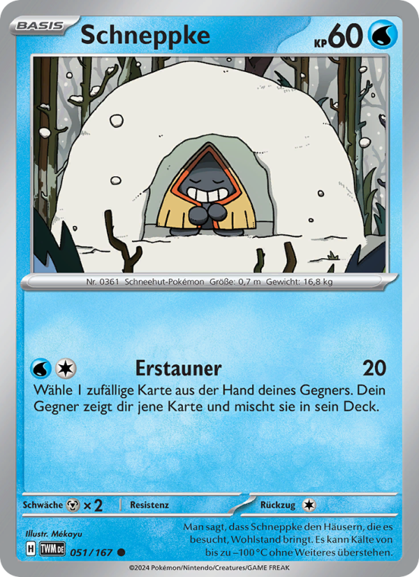 Schneppke 051 — Maskerade im Zwielicht (German Pokémon TCG card)