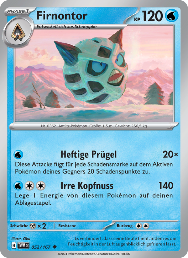 Firnontor 052 — Maskerade im Zwielicht (German Pokémon TCG card)