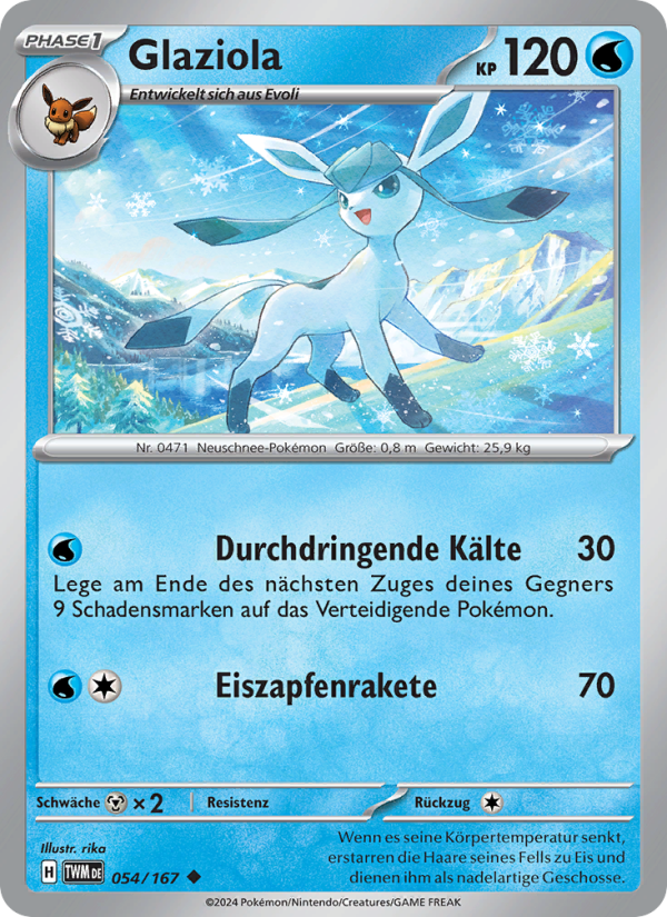 Glaziola 054 — Maskerade im Zwielicht (German Pokémon TCG card)