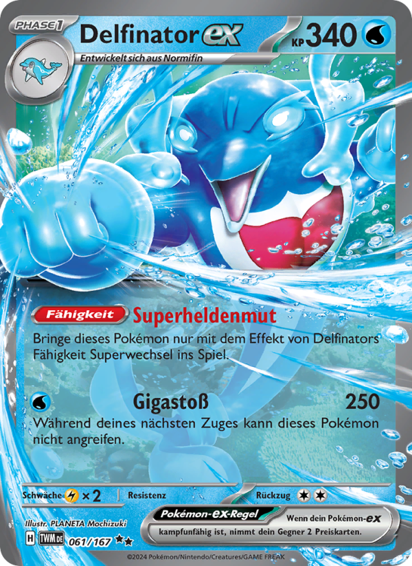 Delfinator-ex 061 — Maskerade im Zwielicht (German Pokémon TCG card)