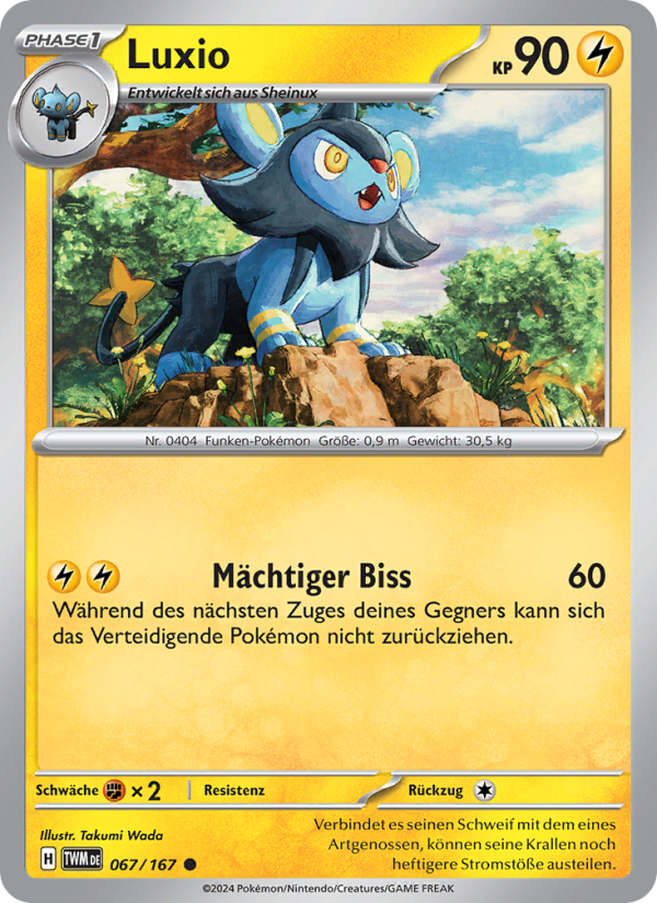 Luxio 067 — Maskerade im Zwielicht (German Pokémon TCG card)