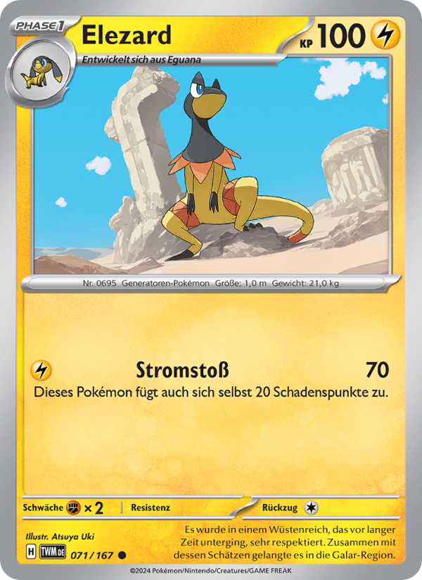 Elezard 071 — Maskerade im Zwielicht (German Pokémon TCG card)