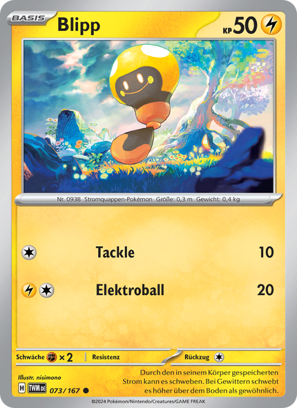 Blipp 073 — Maskerade im Zwielicht (German Pokémon TCG card)