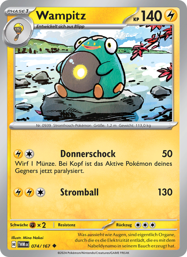 Wampitz 074 — Maskerade im Zwielicht (German Pokémon TCG card)