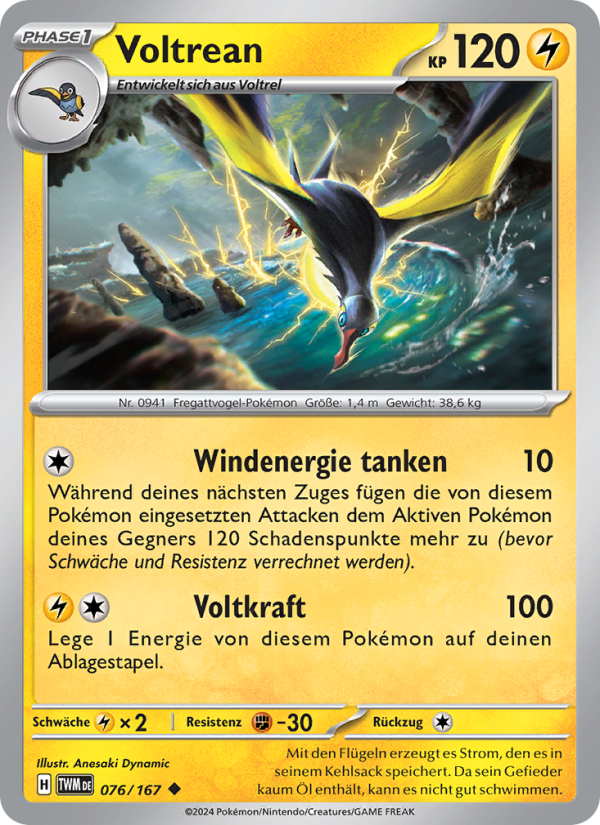 Voltrean 076 — Maskerade im Zwielicht (German Pokémon TCG card)