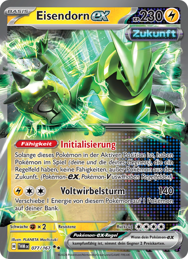 Eisendorn-ex 077 — Maskerade im Zwielicht (German Pokémon TCG card)