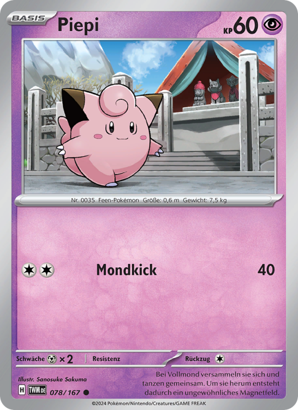 Piepi 078 — Maskerade im Zwielicht (German Pokémon TCG card)