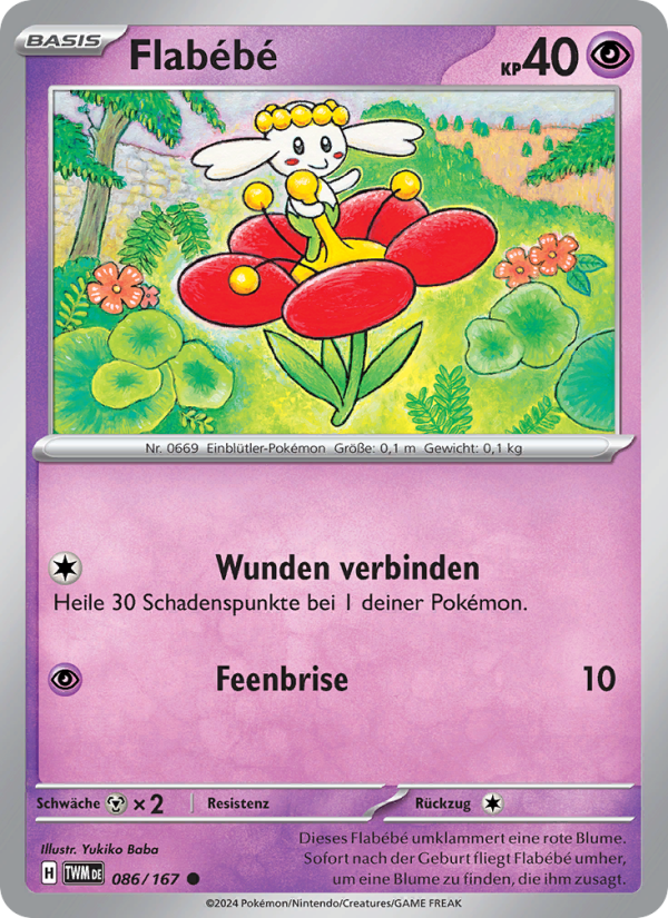Flabébé 086 — Maskerade im Zwielicht (German Pokémon TCG card)
