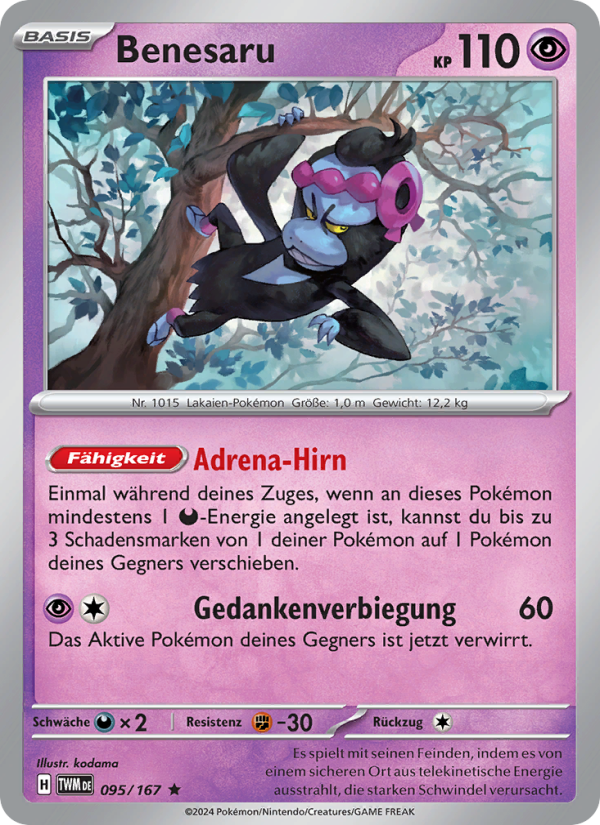 Benesaru 095 — Maskerade im Zwielicht (German Pokémon TCG card)
