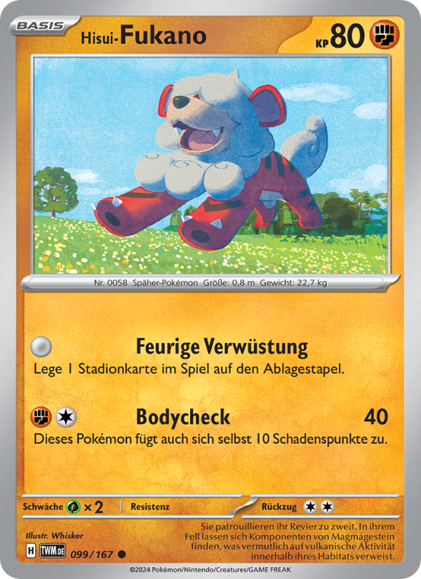 Hisui-Fukano 099 — Maskerade im Zwielicht (German Pokémon TCG card)