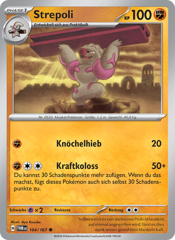 Strepoli 104 — Maskerade im Zwielicht (German Pokémon TCG card)