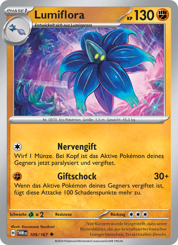 Lumiflora 109 — Maskerade im Zwielicht (German Pokémon TCG card)