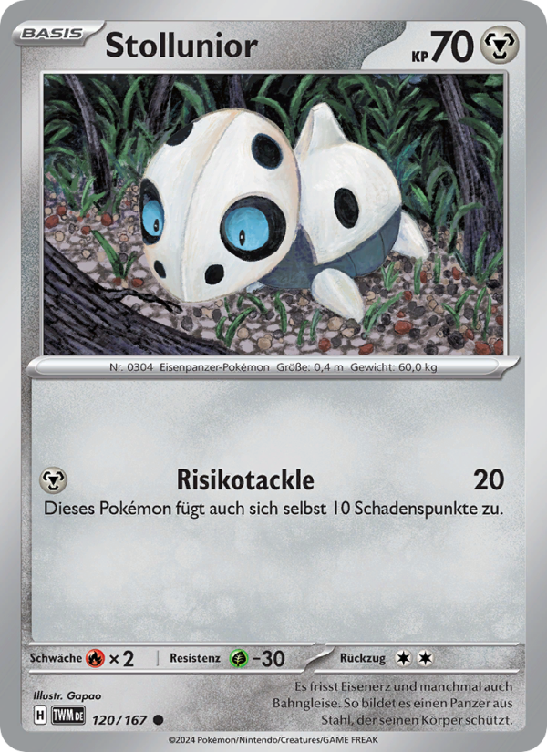 Stollunior 120 — Maskerade im Zwielicht (German Pokémon TCG card)
