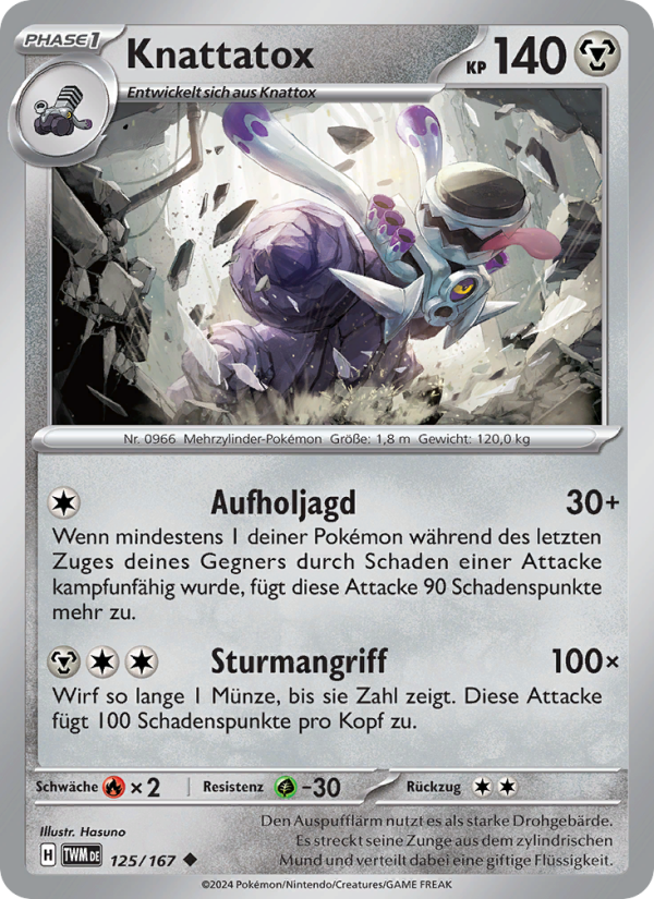 Knattatox 125 — Maskerade im Zwielicht (German Pokémon TCG card)